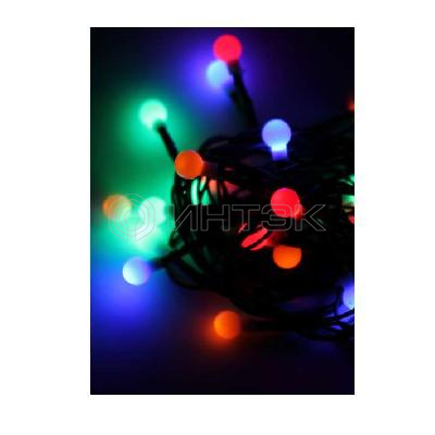 Гирлянда декоративная "Маленькие шарики cherry" 30LED 4.4м (2.9+1.5м) зел. провод IP20 мультиколор Космос KOC_GIR30LEDBALL_RGB изображение, фото