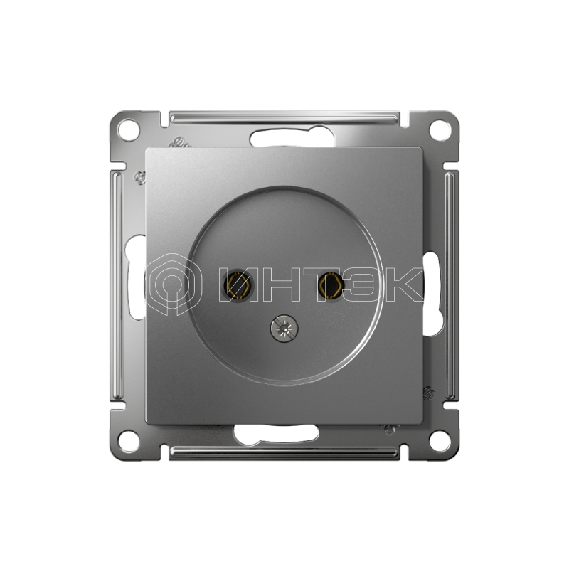Розетка 1-м СП AtlasDesign 16А IP20 без заземл. без защ. шторок механизм сталь  Systeme Electric ATN000941 изображение, фото