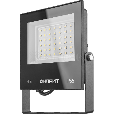 Прожектор светодиодный 71 660 OFL-50-6K-BL-IP65-LED 50Вт 6000К IP65 4000лм черн. ОНЛАЙТ 71660 изображение, фото