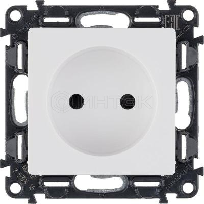 Розетка 1-м СП Valena Life 16А IP20 250В 2P защ. шторки безвинтов. клеммы с лицев. панелью механизм бел.  Legrand 753416 изображение, фото