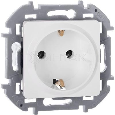 Розетка 1-м СП Inspiria 16А IP20 250В 2P+E немецк. стандарт механизм бел. IEK 673720 изображение, фото