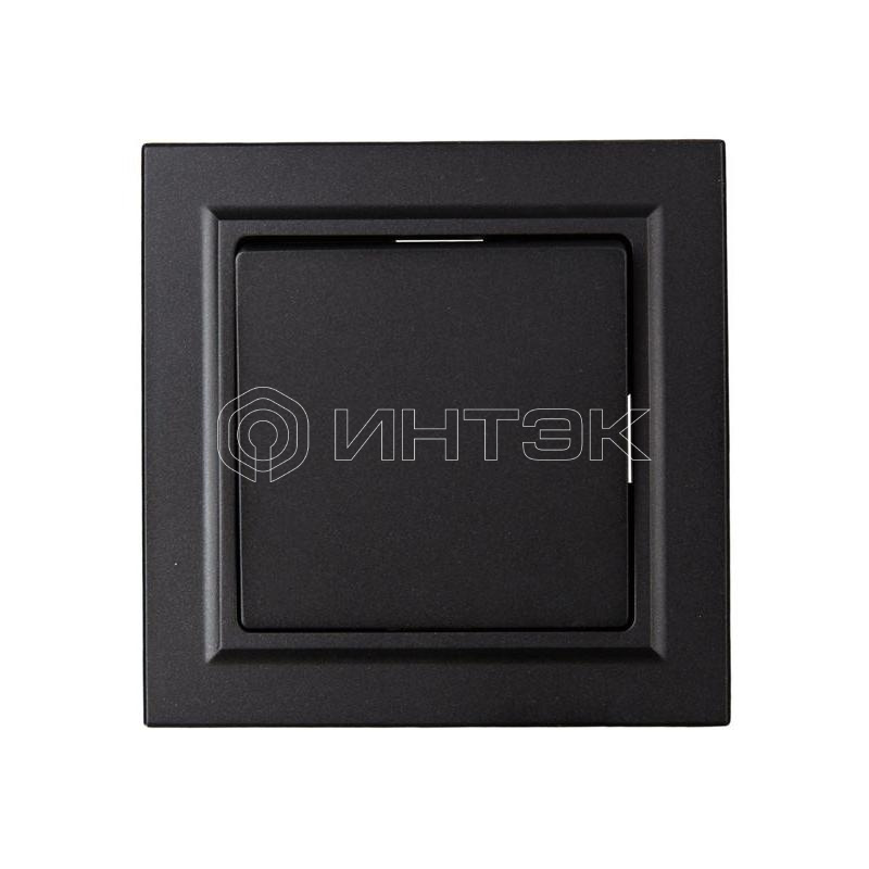 Выключатель 1-кл. СП BRITE ВСР10-1-0-БрЧ 10А в сборе черн. IEK BR-V10-0-10-K02-F изображение, фото