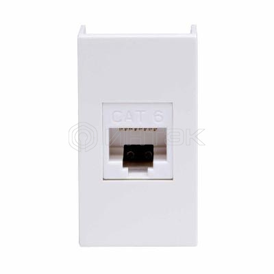 Розетка компьютерная 1-м 1мод. Viva RJ45 кат.6 бел. DKC 45058 изображение, фото