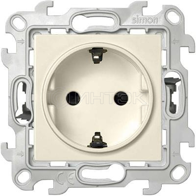 Розетка 1-м СП Simon 24 16А IP20 2P+E Push&Go защ. шторки механизм сл. кость Simon 2420432-031 изображение, фото