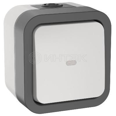 Переключатель 1-кл. ОП TORS 10А IP55 TS202 с индикацией бел. IEK TS-V10-1-10-55-K41 изображение, фото