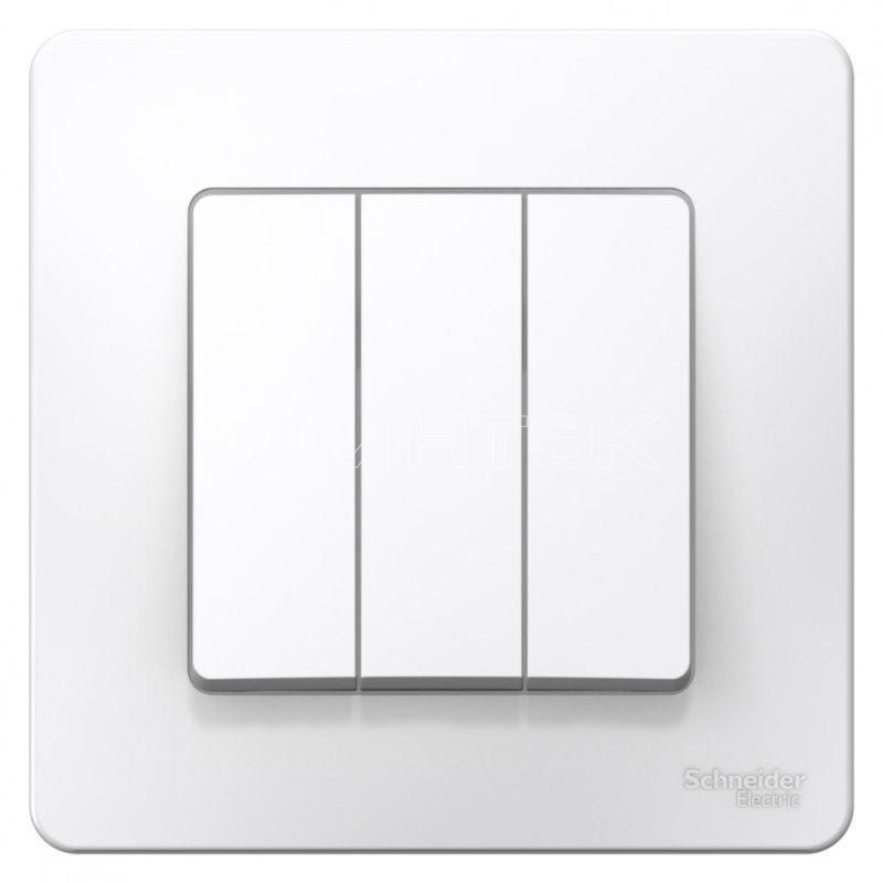 Выключатель 3-кл. СП Blanca 10А IP20 (сх. 1+1+1) 250В бел.  Systeme Electric BLNVS100501 изображение, фото