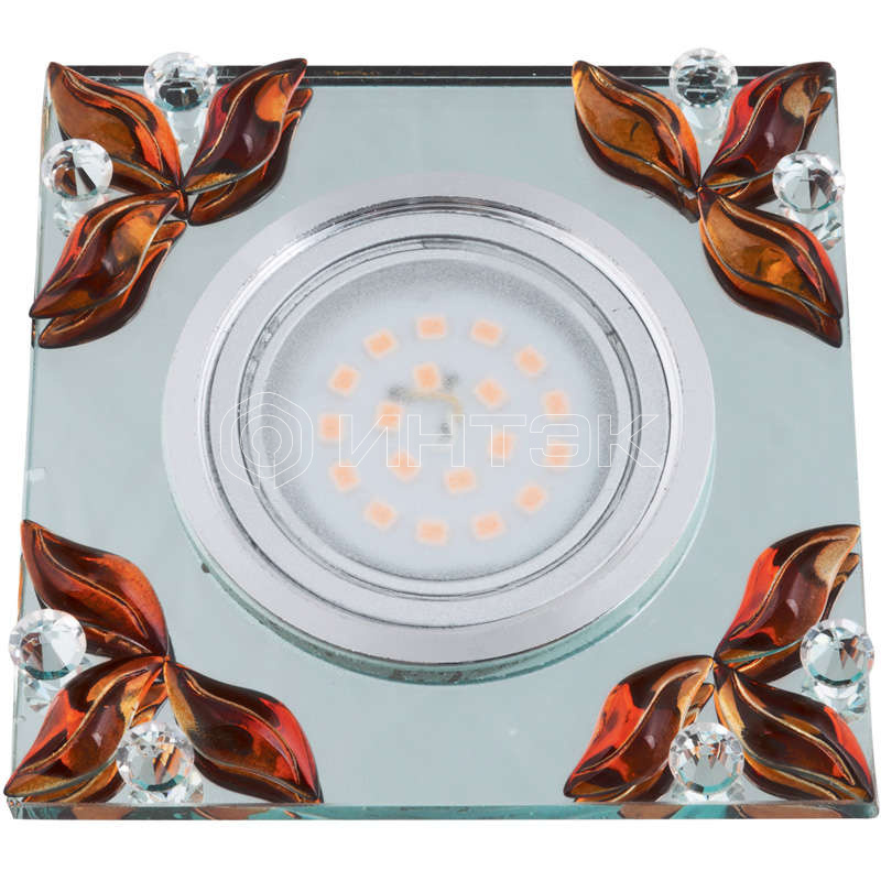 Светильник DLS-P109 "Peonia" GU5.3 CHROME/CLEAR+TEA Fametto 10637 изображение, фото