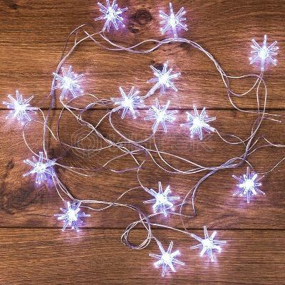Гирлянда светодиодная "Снежинки" 2.8м 20LED бел. 1Вт IP20 Neon-Night 303-036 изображение, фото