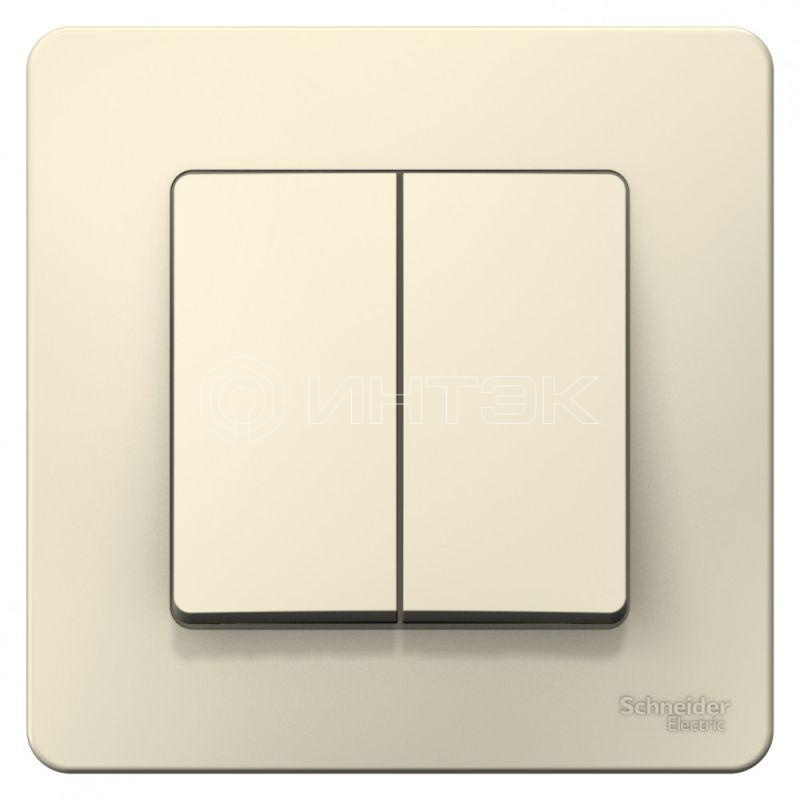 Выключатель 2-кл. СП Blanca 6А IP20 (сх. 5) 250В молочн. Systeme Electric BLNVS006502 изображение, фото
