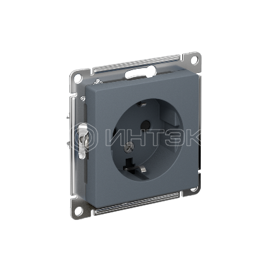 Розетка 1-м СП AtlasDesign 16А IP20 с заземл. защ. шторки механизм грифель  Systeme Electric ATN000745 изображение, фото