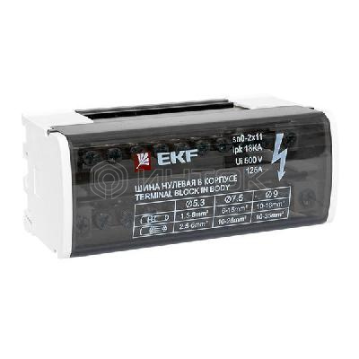 Шина нулевая в корпусе 2х11 EKF sn0-2x11 изображение, фото