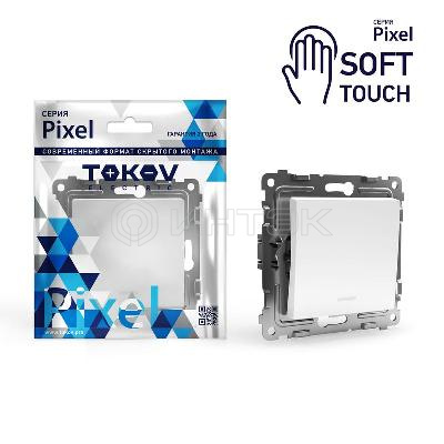 Выключатель 1-кл. СП Pixel 10А IP20 с индикатором механизм айс TOKOV ELECTRIC TKE-PX-V1I-C34 изображение, фото