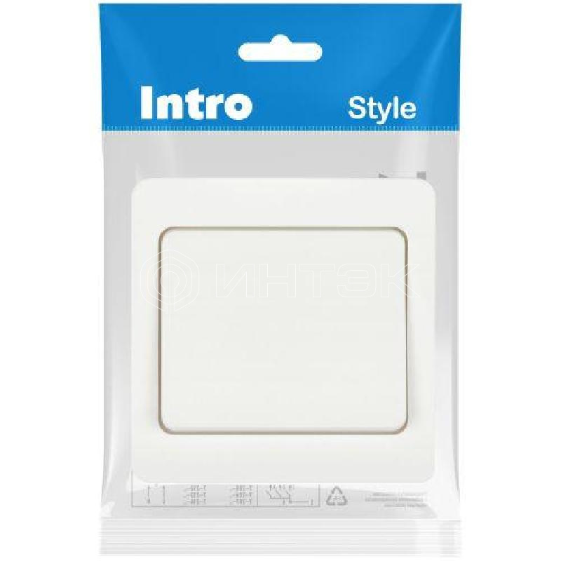 Выключатель 1-кл. СП Style 7-101-01 10А 250В IP20 бел. Intro Б0060615 изображение, фото