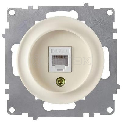 Розетка телефонная 1-м СП Florence RJ11 механизм беж. (1E20601301) OneKeyElectro 2172792 изображение, фото