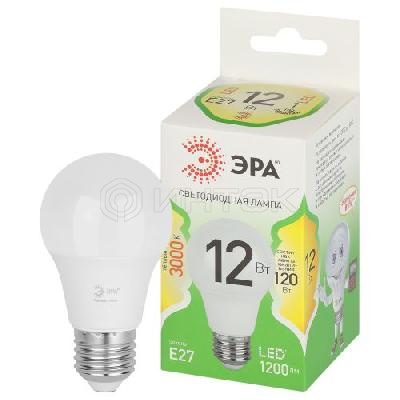 Лампа светодиодная GREEN LINE A60-12W-830-E27 GL 12Вт груша 3000К свет тепл. E27 Эра Б0067110 изображение, фото