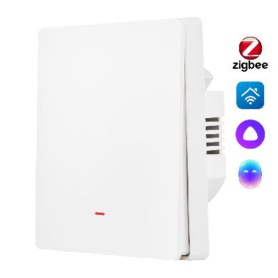 Выключатель HOMMYN настенный zigbee 1 клавиша (без нейтрали) SWZBNN01W изображение, фото