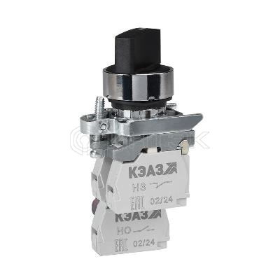 Переключатель КПЕ1121РС 2но+1нз ручка фикс 2поз IP40 черн. КЭАЗ 271787 изображение, фото