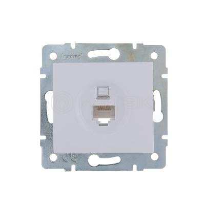 Розетка компьютерная 1-м СП Karina RJ45 механизм бел. LEZARD 707-0288-139 изображение, фото