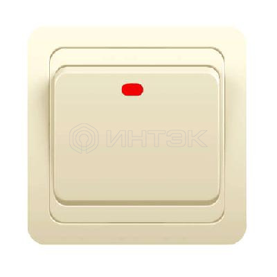 Выключатель 1-кл. СП Classic 10А IP20 с индикацией крем. POWERMAN 1156499 изображение, фото