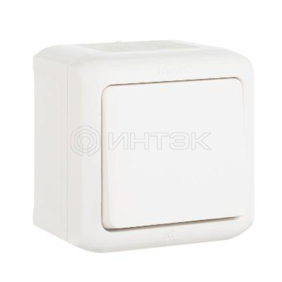Переключатель проходной 1-кл. ОП Quteo 10А IP44 250В 10AX бел. Legrand 782304 изображение, фото