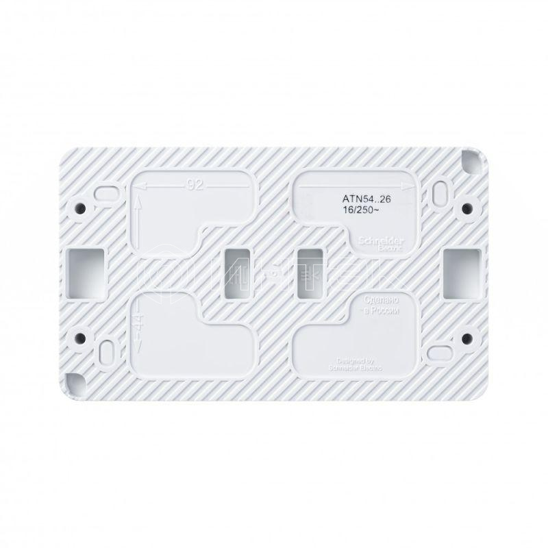 Розетка 2-м ОП AtlasDesign PROFI 16А IP54 заземл. защ. шторки бел.  Systeme Electric ATN540126 изображение, фото