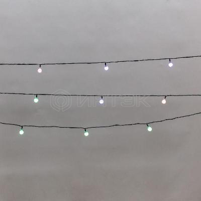Гирлянда светодиодная "Шарики" 5м 20LED мульти (RG/RB) IP20 230В мигание провод зел. Neon-Night 304-023 изображение, фото