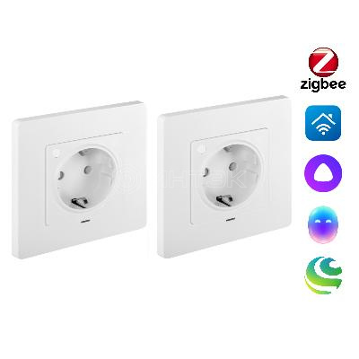 Комплект две умные встраиваемые розетки HOMMYN 2RKNWOZ01W изображение, фото