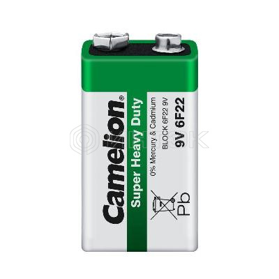 Элемент питания солевой "крона" R6F22 9В 6F22-SP1G SR-1 Camelion 1663 изображение, фото