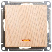 Переключатель проходной 1-кл. СП W59 10А IP20 10AX с подсветкой механизм сосна Systeme Electric VS610-157-7-86 изображение, фото
