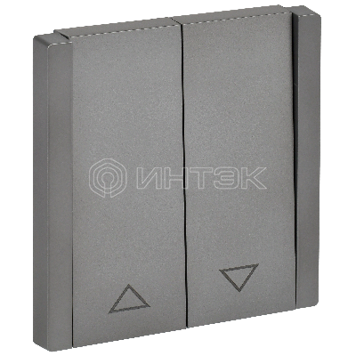 Выключатель жалюзи СП FORTE&PIANO 10А FP511 сталь IEK FP-V15-0-10-1-K46 изображение, фото