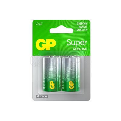 Элемент питания алкалиновый C/LR14 1.5В Super Alkaline G-Tech 14AA21-2CRSBC2 20/160 (блист.2шт) GP 1226 изображение, фото