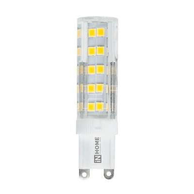 Лампа светодиодная LED-JCD-VC 5Вт капсульная прозрачная 4000К нейтр. бел. G9 450лм 230В IN HOME 4690612019895 изображение, фото