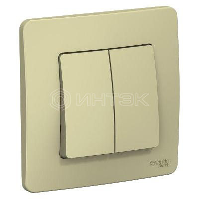Выключатель 2-кл. СП Blanca 10А IP20 (сх. 5) 250В беж.  Systeme Electric BLNVS010507 изображение, фото