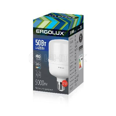 Лампа светодиодная LED-HW-50W-E40-6K PRO 50Вт 6500К холод. бел. E27/E40 150-270В Ergolux 14329 изображение, фото