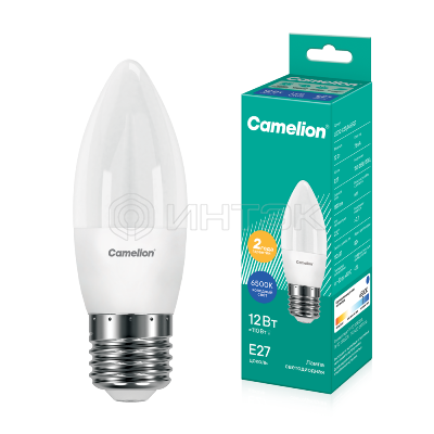 Лампа светодиодная LED12-C35/865/E27 12Вт 220В Camelion 13692 изображение, фото