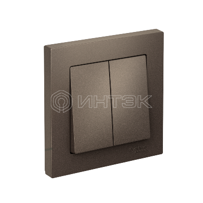 Выключатель 2-кл. СП AtlasDesign 10А IP20 (сх. 5) 10AX в сборе мокко Systeme Electric ATN000652 изображение, фото