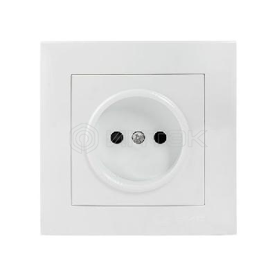 Розетка 1-м СП Валенсия 10А IP20 без заземл. защ. шторки бел. PROxima EKF EWR10-022-10 изображение, фото