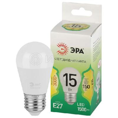 Лампа светодиодная GREEN LINE P45-15W-830-E27 GL 15Вт шар 3000К свет тепл. E27 Эра Б0067038 изображение, фото