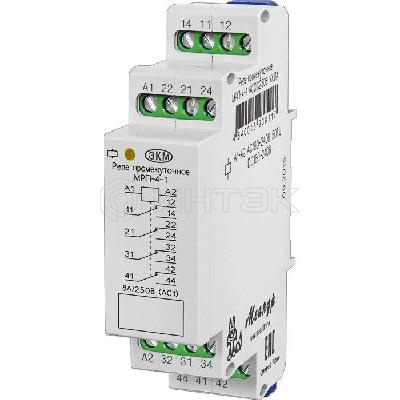 Реле промежуточное МРП-4-1 ACDC230В УХЛ4 4 переключ. контакта коммутируемый ток до 8А Меандр A8302-16938117 изображение, фото
