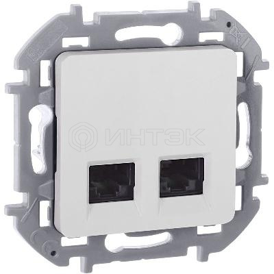 Розетка компьютерная 2-м Inspiria RJ45 кат.6 UTP механизм бел. IEK 673840 изображение, фото