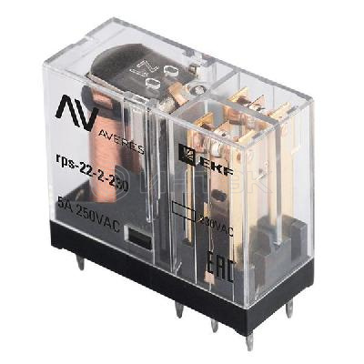 Реле промежуточное РП slim 22/2 5А 230В AC AVERES EKF rps-22-2-230 изображение, фото