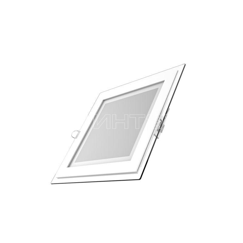 Светильник светодиодный Glass 18Вт 3000К IP20 1390лм 220-240В ДВО квадрат с декоративн. стеклом бел. GAUSS 948111118 изображение, фото
