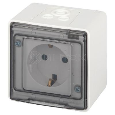 Розетка Эксперт 11-2501-01 2P+E IP55 16А-250В ОУ бел. Эра Б0063294 изображение, фото