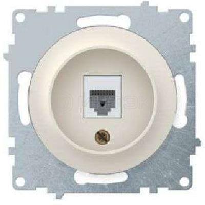 Розетка компьютерная 1-м СП Florence RJ45 кат.5E механизм беж. (1E20701301) OneKeyElectro 2172793 изображение, фото