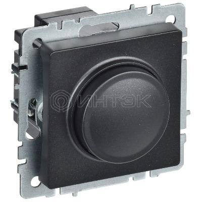 Светорегулятор СП BRITE пов-наж. 600Вт СС10-1-0-БрЧ механизм черн. IEK BR-D20-0600-K02 изображение, фото