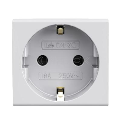 Розетка 1-м 2мод. Viva 16А IP20 2P+E с заземл. защ. шторки сер. DKC 45025 изображение, фото