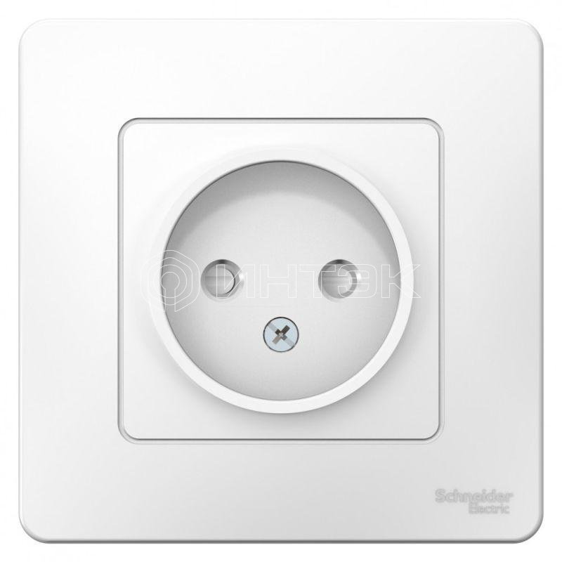 Розетка 1-м СП Blanca 16А IP20 250В без заземл. защ. шторки бел. Systeme Electric BLNRS000111 изображение, фото