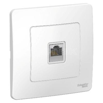 Розетка компьютерная 1-м СП Blanca RJ45 кат.5E бел.  Systeme Electric BLNIS045001 изображение, фото