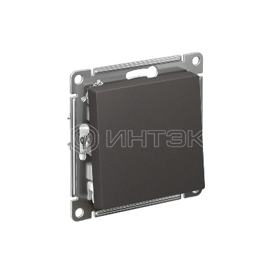Выключатель AtlasDesign (сх. 1) 10AX с самовозвратом механизм базальт Systeme Electric ATN001415 изображение, фото