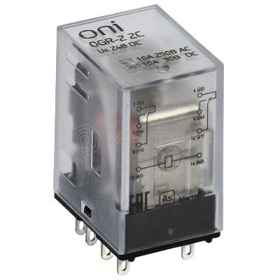 Реле общего назначения OGR-2 2C 24В DC ONI OGR-2-2C-DC24V изображение, фото